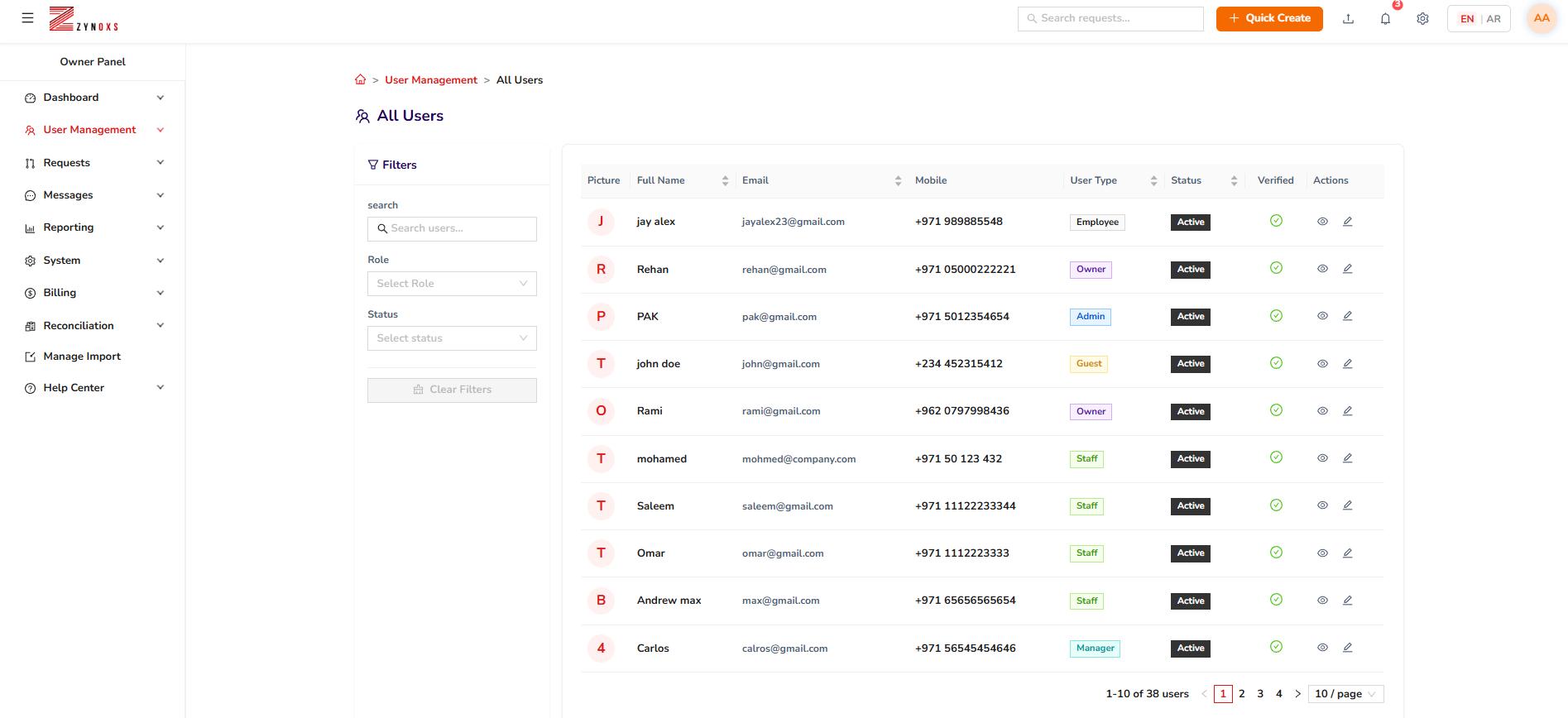 User Management